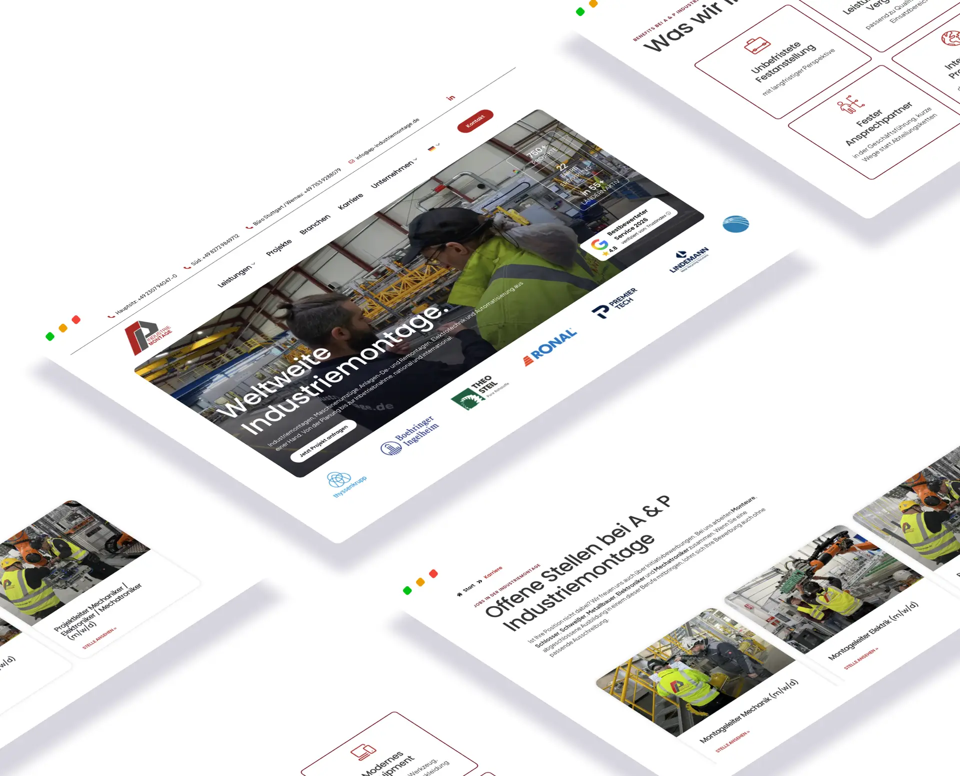 A&P Industriemontage: Relaunch mit SEO, Weiterleitungen und drei Sprachen